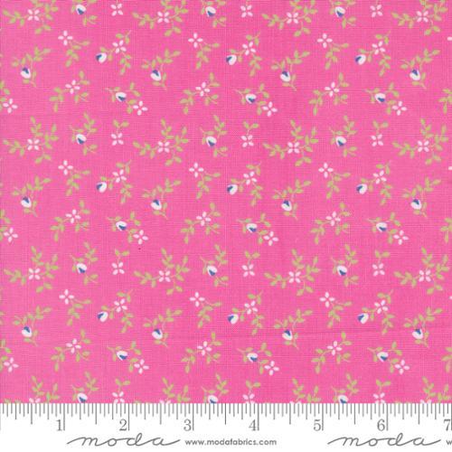 Cali & Co Vine and Bud Small Floral Carnation Pink - 29192 43 - Moda Fabrics - Nebraska Quilt Company - F2400377