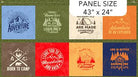 Camping Therapy Camping Blocks Panel Multi 24" x 43" - Nebraska Quilt Company - PAN251561