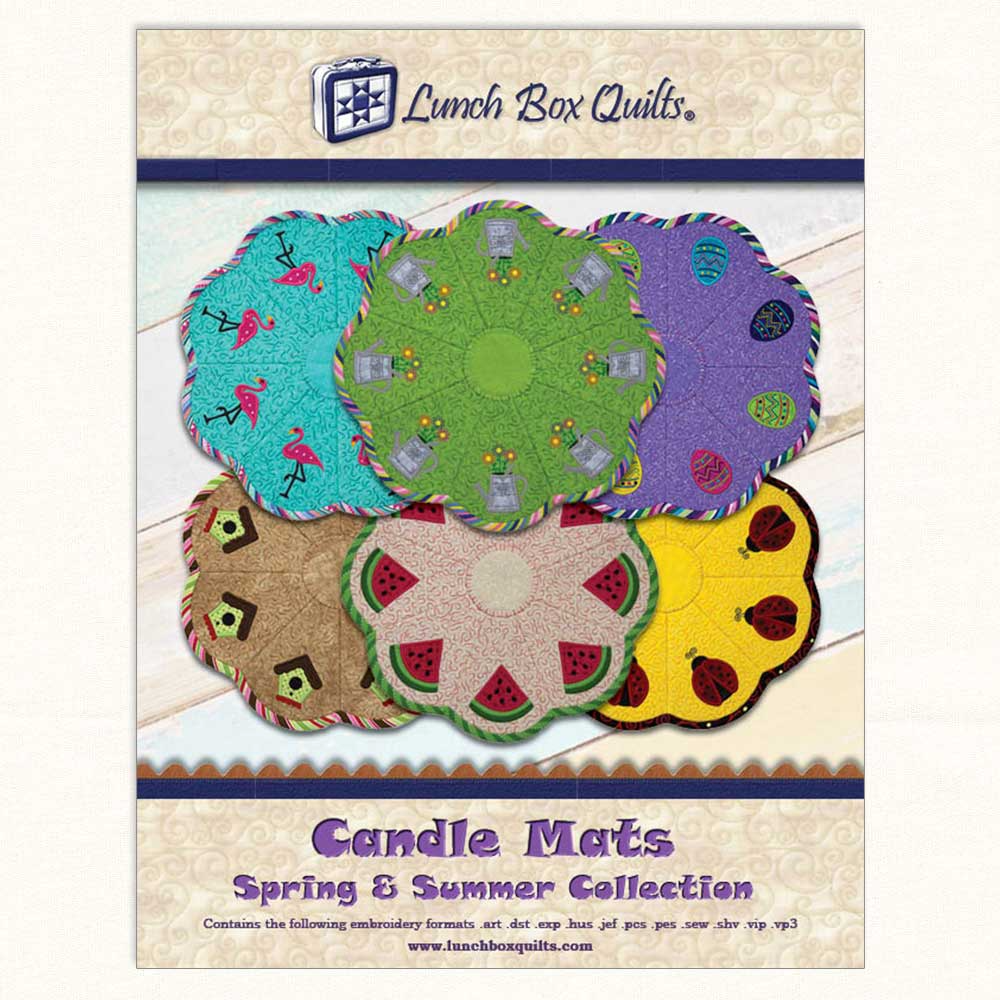 Candle Mats Spring and Summer for Machine Embroidery - Nebraska Quilt Company - PUB261235