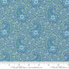 Cannon Beach Aberdeen Paisley Floral Lake - 11973 18 - Moda Fabrics - Nebraska Quilt Company - F260214