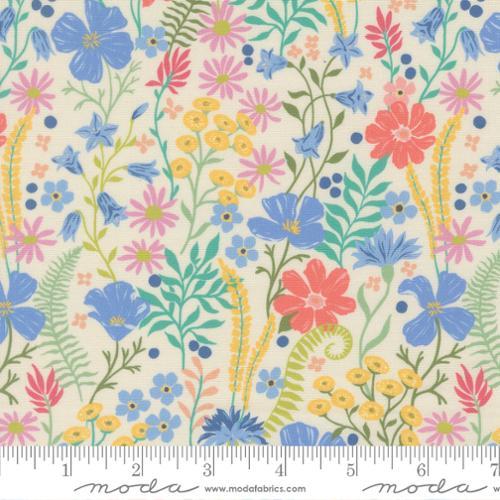 Cannon Beach Coastal Blooms Florals Cream - 11971 11 - Moda Fabrics - Nebraska Quilt Company - F260195