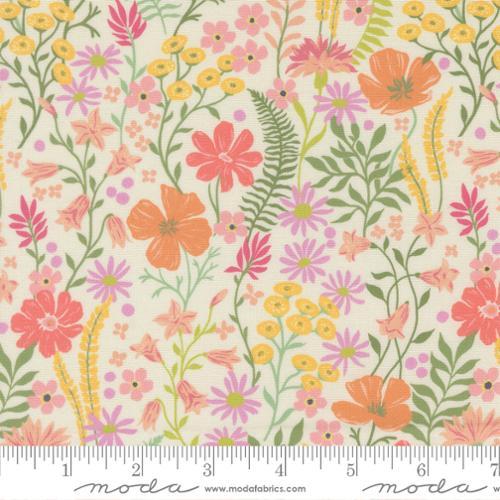 Cannon Beach Coastal Blooms Florals Cream Blush - 11971 21 - Moda Fabrics - Nebraska Quilt Company - F260209