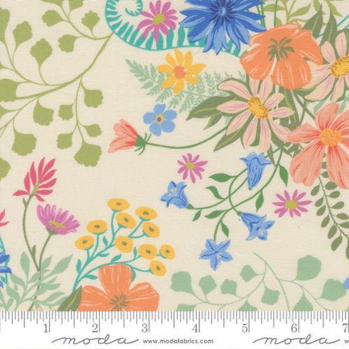Cannon Beach Misty Meadow Large Floral Cream - 11970 11 - Moda Fabrics - Nebraska Quilt Company - F260192