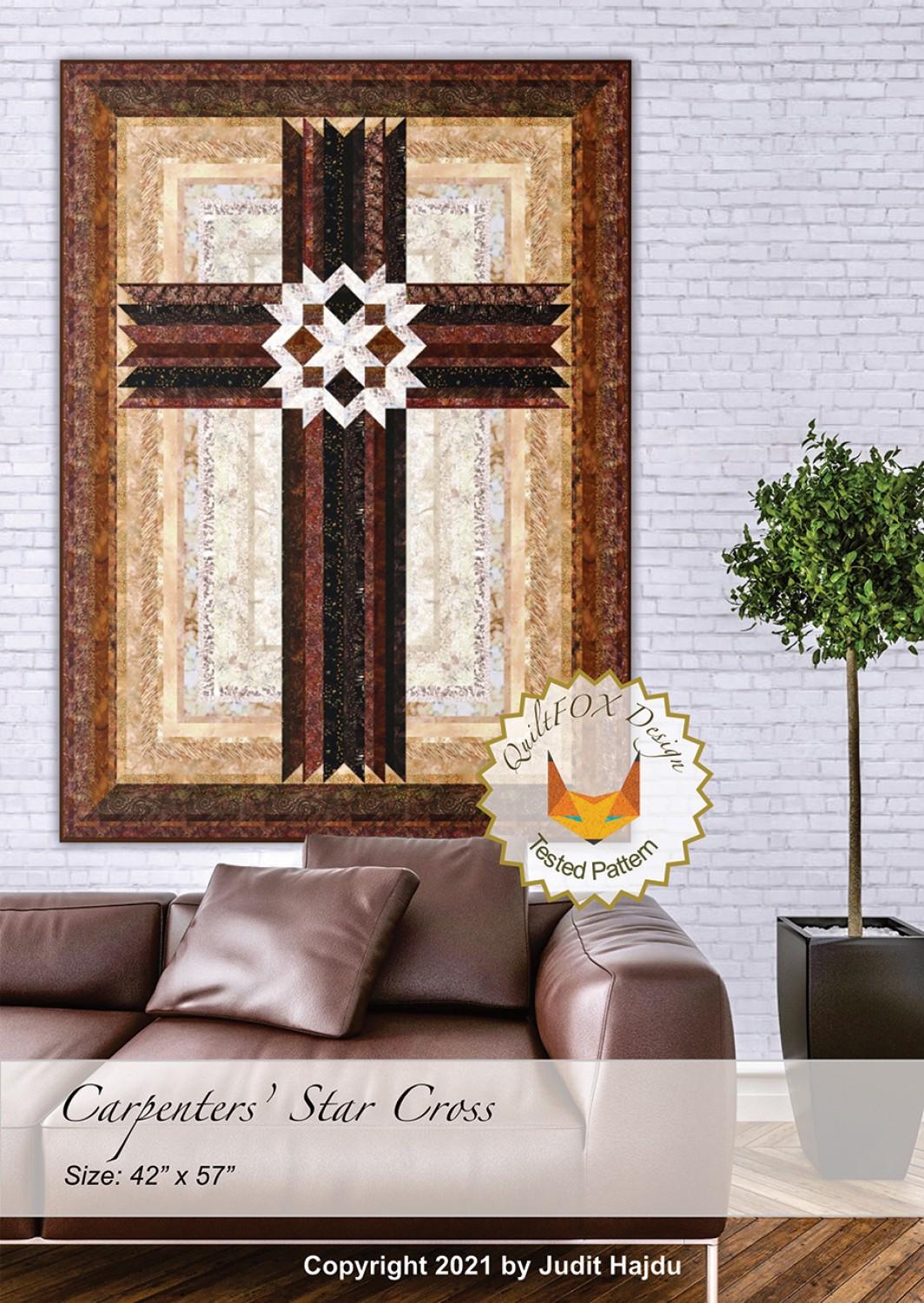 Carpenters Star Cross Pattern 42x57 QFOX - 066 - Nebraska Quilt Company - PUB30253