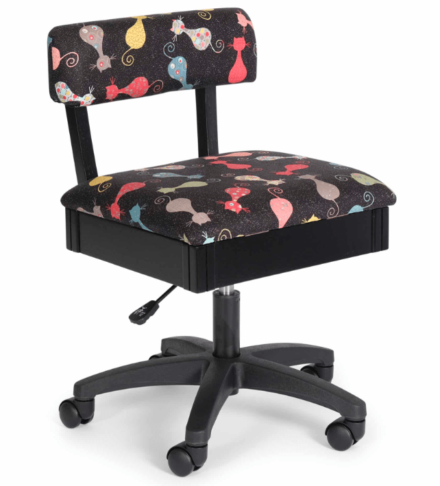 Cat's Meow Hydraulic Sewing Chair - Nebraska Quilt Company - SCCHCAT