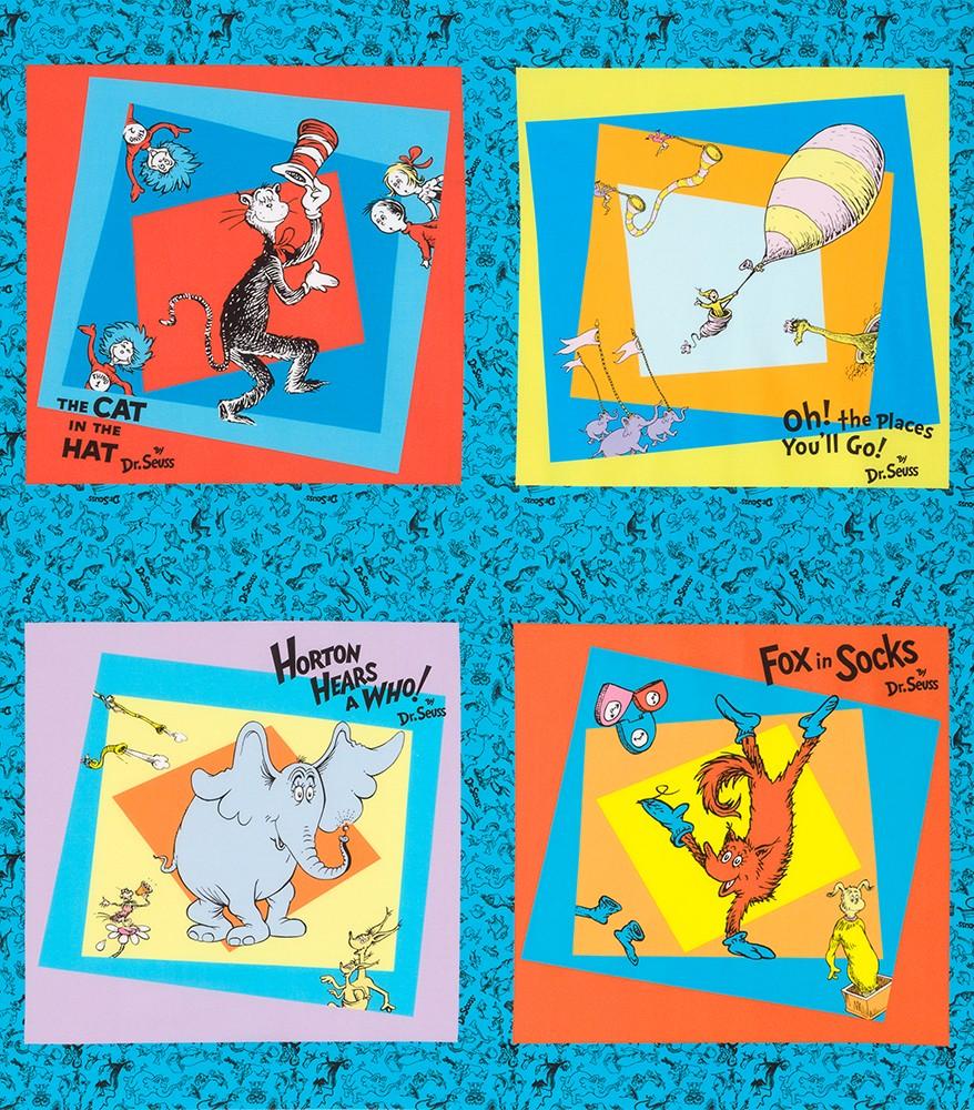 Celebrate Seuss! Book Cover Panel 36" x 44" - Nebraska Quilt Company - PAN2401367