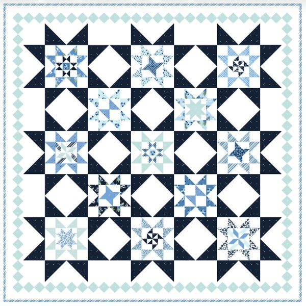 Celeste Sampler Quilt Pattern - Nebraska Quilt Company - PUB261285