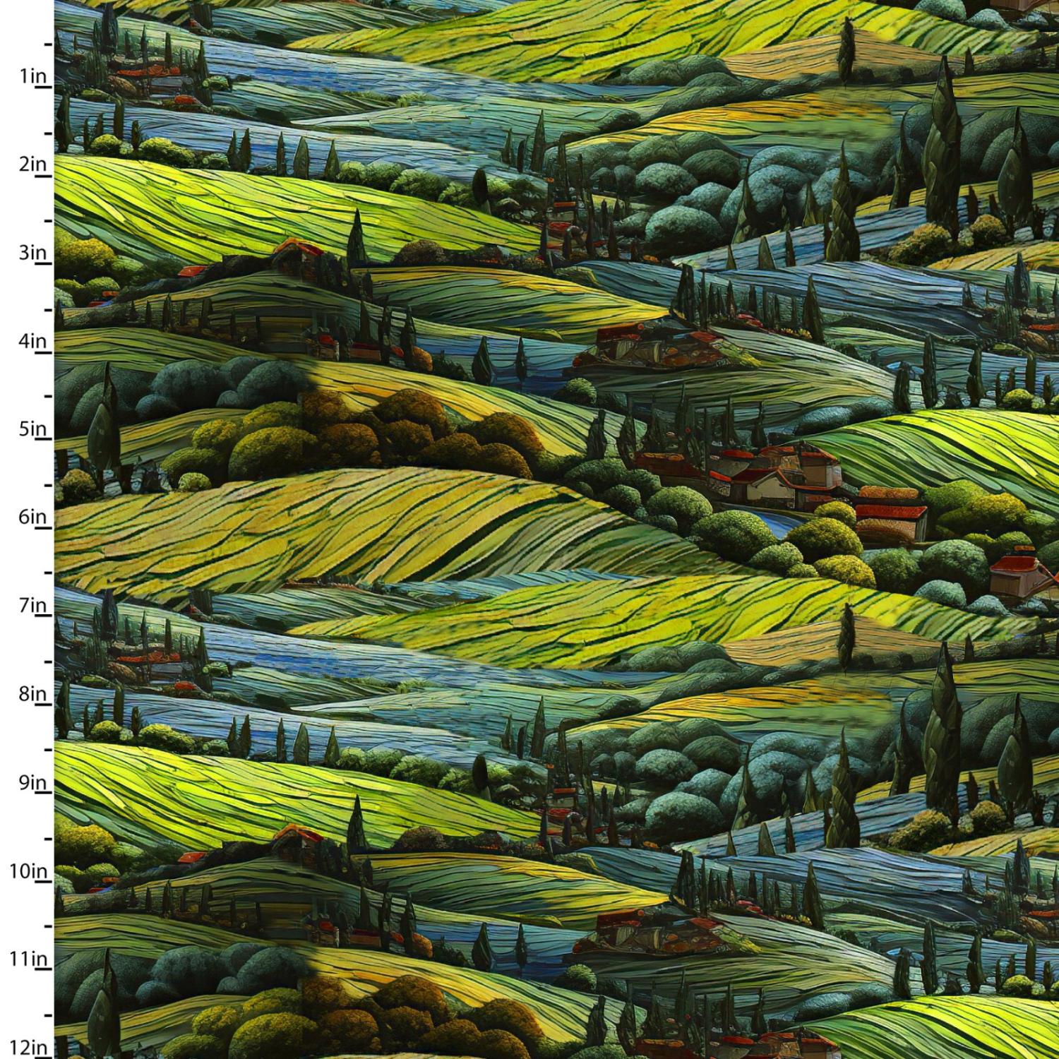 C'est Magnifique Rolling Hills Green - 22922 - GRN - 3 Wishes Fabrics - Nebraska Quilt Company - F2401016