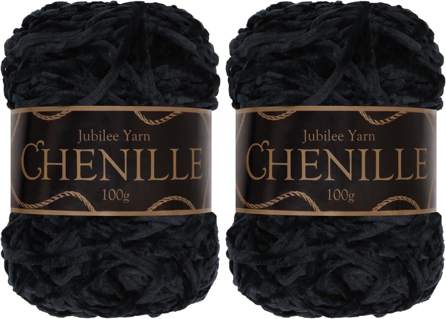 Chenille Yarn Worsted Weight 100g/cake - Onyx - Nebraska Quilt Company - N09478