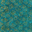 Chromatic Triangles Teal Aruba - 612305955 - Island Batik - Nebraska Quilt Company - F04548