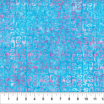 Chubby Blooms Bloom Row 2 Light Blue - 82053-43 - Banyan Batiks - Nebraska Quilt Company - F261935