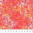 Chubby Blooms Grid Tangerine - 82050-56 - Banyan Batiks - Nebraska Quilt Company - F261888