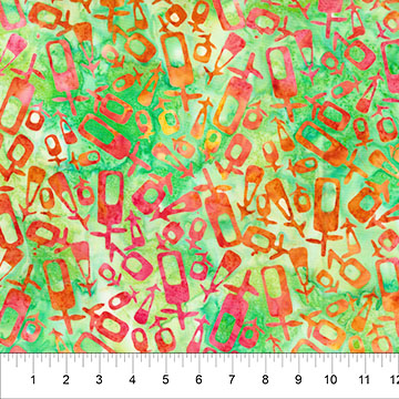 Chubby Blooms Tossed Limelight - 82052-71 - Banyan Batiks - Nebraska Quilt Company - F261928