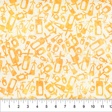 Chubby Blooms Tossed Sunshine Yellow - 82052-54 - Banyan Batiks - Nebraska Quilt Company - F261898