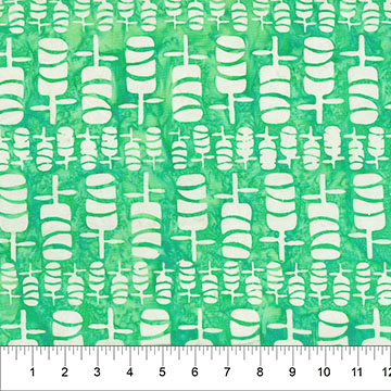 Chubby Blooms Wave Citrus Green - 82054-72 - Banyan Batiks - Nebraska Quilt Company - F261938