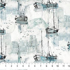 City Harbor Boats White Multi - DP27577 - 10 - Northcott Fabrics - Nebraska Quilt Company - F2400088