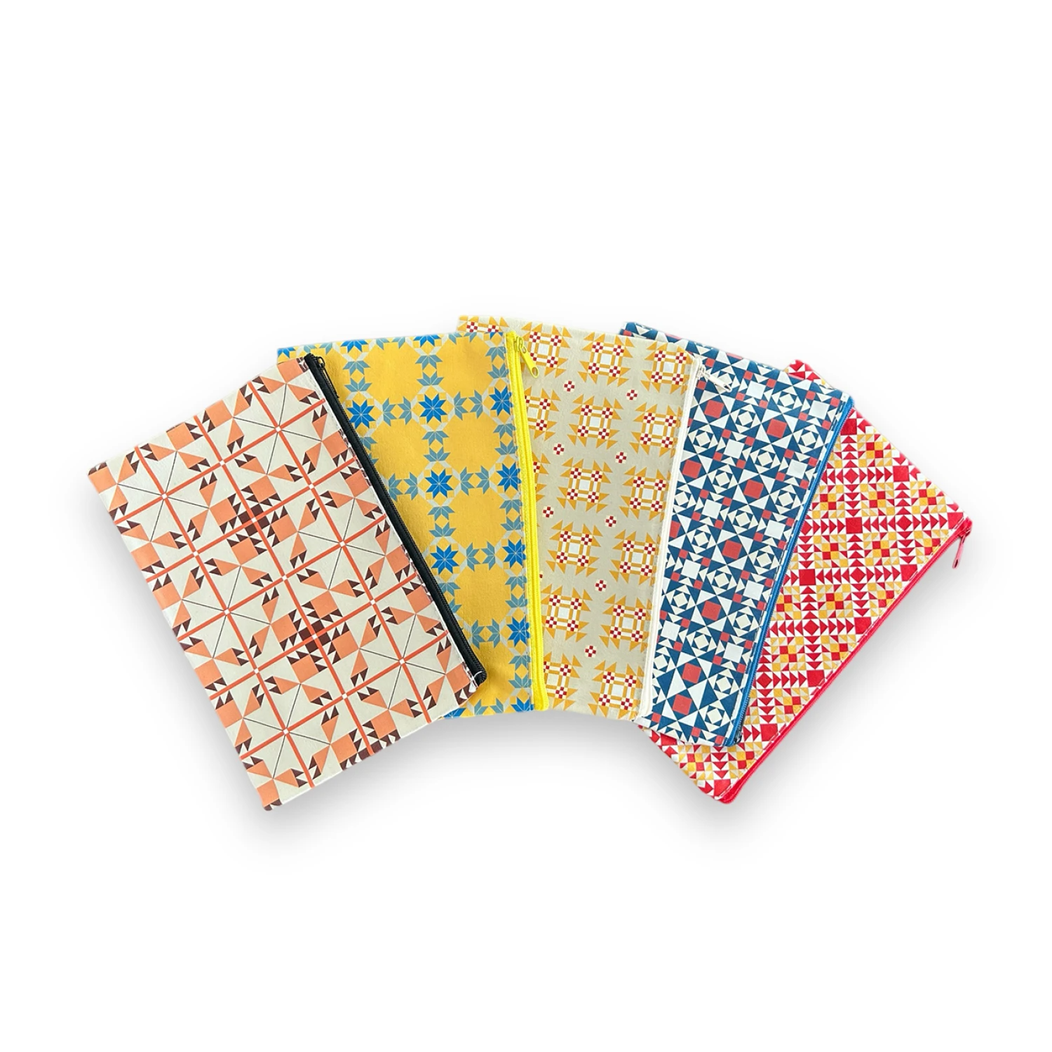 Classic Quilts Pencil Pouches Set of 5 - Nebraska Quilt Company - N260341