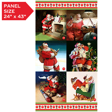 Coca-Cola Christmas Block Panel 24" x 43" - Nebraska Quilt Company - PAN261423