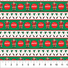 Coca-Cola Christmas Large Stripe Green Multi - CC1017-76 - Northcott Fabrics - Nebraska Quilt Company - F261427
