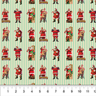 Coca-Cola Christmas Large Stripe Green Multi - CC1020-74 - Northcott Fabrics - Nebraska Quilt Company - F261428