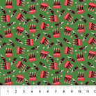 Coca-Cola Christmas Tossed Crate Green - CC1016-75 - Northcott Fabrics - Nebraska Quilt Company - F261426