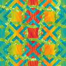 Color Burst Circles and Diamonds Green - COLORBURST - B - 3348 - 66 - Blank Quilting - Nebraska Quilt Company - F08430