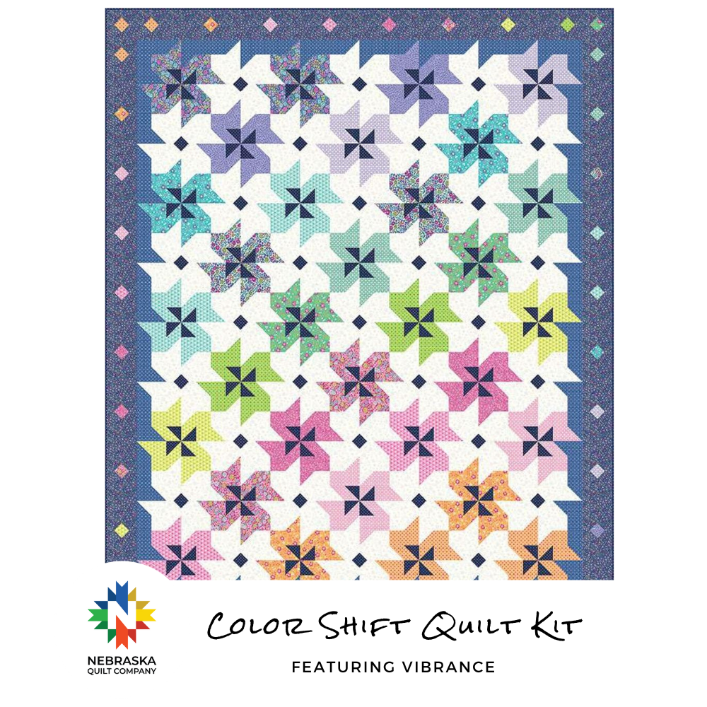 Color Shift Quilt Kit Featuring Vibrance - Nebraska Quilt Company - Color Shift Quilt Kit Featuring Vibrance