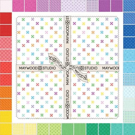 Colorblock Party 10" Squares Multi 42 Pieces - Nebraska Quilt Company - PC260843