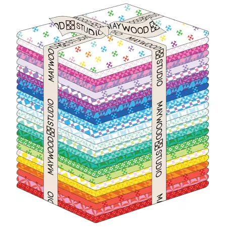 Colorblock Party Fat Quarter Bundle Multi 24 Pieces - Nebraska Quilt Company - PC260846