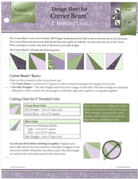Corner Beam Design Sheet - Nebraska Quilt Company - PUB09431