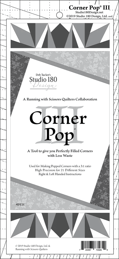 Corner Pop III Ruler - Nebraska Quilt Company - N261543