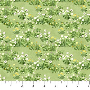 Counting Sheep Flowers Green - 28475 - 72 - Northcott Fabrics - Nebraska Quilt Company - F250463