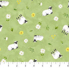 Counting Sheep Sheep Toss Green - 28473 - 72 - Northcott Fabrics - Nebraska Quilt Company - F250459
