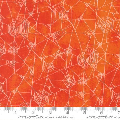 Coven Spider Web Halloween Spice Orange - 48804 13 - Moda Fabrics - Nebraska Quilt Company - F261598
