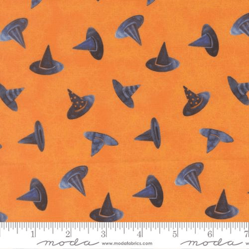 Coven Witchy Hats Orange - 48805 12 - Moda Fabrics - Nebraska Quilt Company - F261603