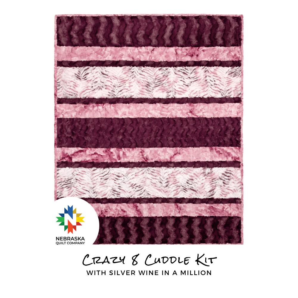 Crazy 8 Cuddle Kit Silver Wine in a Million - Nebraska Quilt Company - K07844