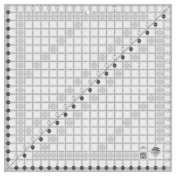 Creative Grids Ruler 20.5" Square - Nebraska Quilt Company - Creative Grids Ruler 20.5" Square