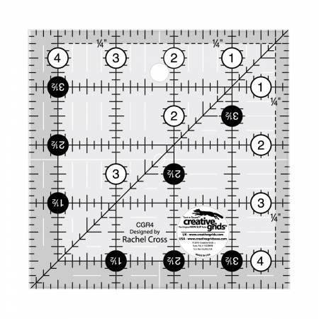 Creative Grids Ruler 4 1/2" Square - Nebraska Quilt Company - N2403343