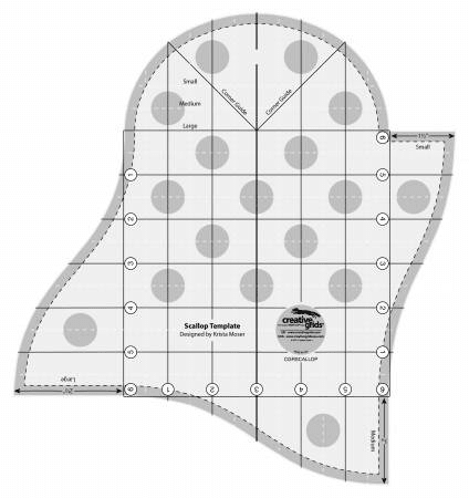 Creative Grids Scallop Template Ruler - Nebraska Quilt Company - Creative Grids Scallop Template Ruler