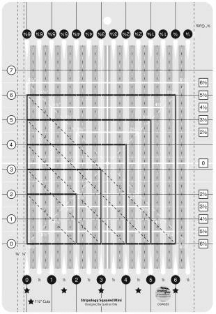 Creative Grids Stripology Mini Quilt Ruler - Nebraska Quilt Company - Creative Grids Stripology Mini Quilt Ruler