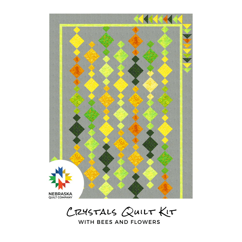 Crystals Quilt Kit with Bees and Flowers - Nebraska Quilt Company - K09436