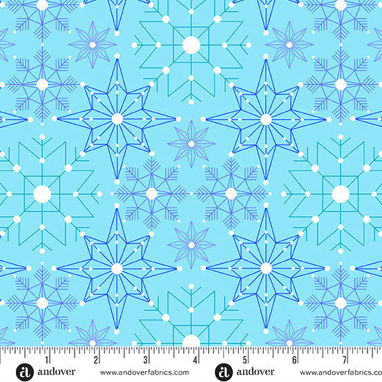 Deco Frost Crystalize Aurora - CS - 1113 - LB - Andover Fabrics - Nebraska Quilt Company - Deco Frost Crystalize Aurora - CS - 1113 - LB - Andover Fabrics