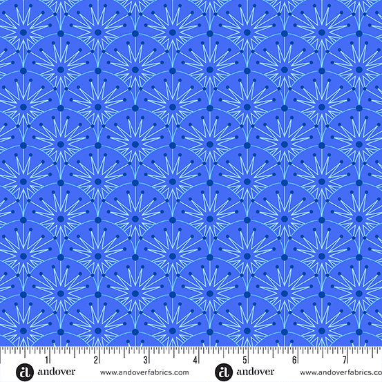 Deco Frost Winter Clamshells Glacier - CS - 1111 - B - Andover Fabrics - Nebraska Quilt Company - Deco Frost Winter Clamshells Glacier - CS - 1111 - B - Andover Fabrics