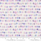 Delphinium Daisy Chain Stripes Small Floral Snowdrop - 24655 11 - Moda Fabrics - Nebraska Quilt Company - F260788