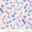Delphinium Lilac Florals Snowdrop - 24651 11 - Moda Fabrics - Nebraska Quilt Company - F260777