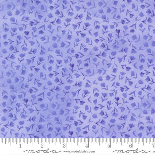 Delphinium Sea Pink Small Floral Bluebell - 24654 13 - Moda Fabrics - Nebraska Quilt Company - F260786