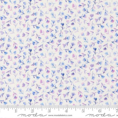 Delphinium Sea Pink Small Floral Snowdrop - 24654 11 - Moda Fabrics - Nebraska Quilt Company - F260785