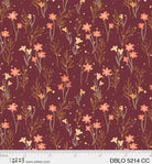 Desert Blooms Mauve Flowers - DBLO 5214 CC - P & B Textiles - Nebraska Quilt Company - F06427