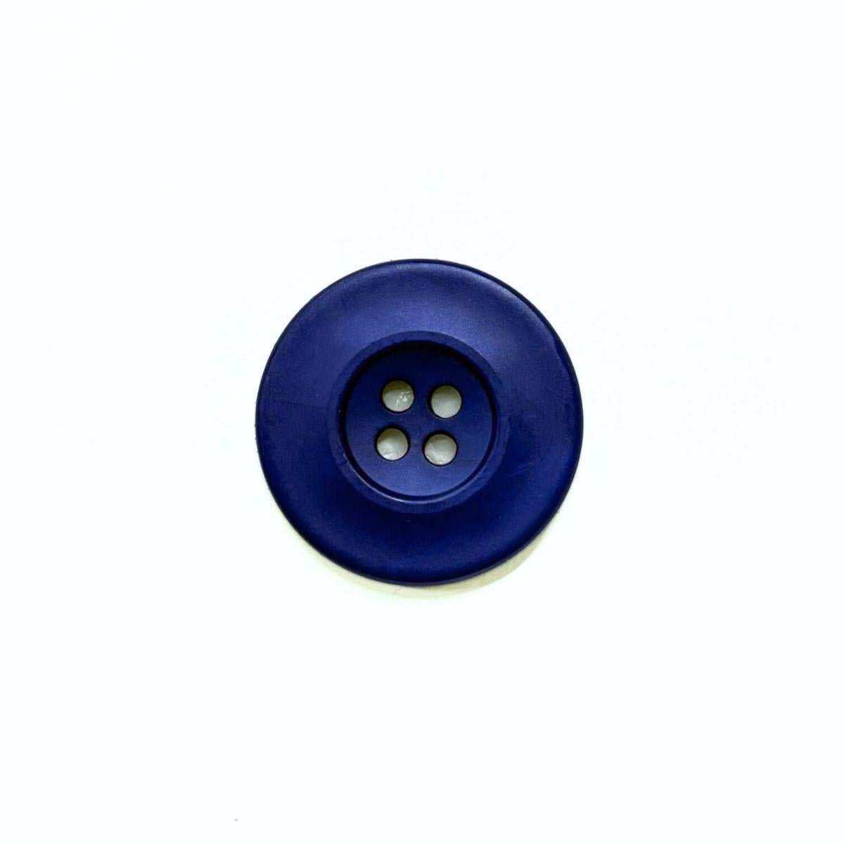 Dill Large Plastic Circle Blue Button - Nebraska Quilt Company - N2502155
