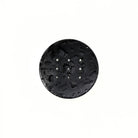 Dill Large Plastic Circle Textured Black Button - Nebraska Quilt Company - N2502148